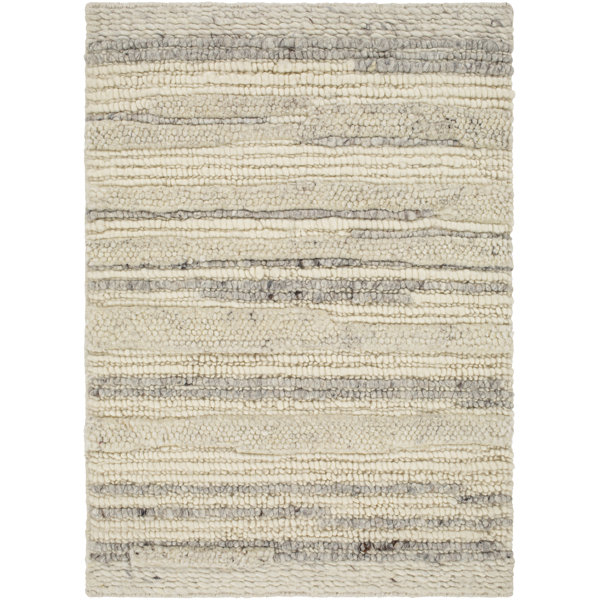 Surya Manisa Handmade Handwoven Wool Gray/Cream Rug Wayfair